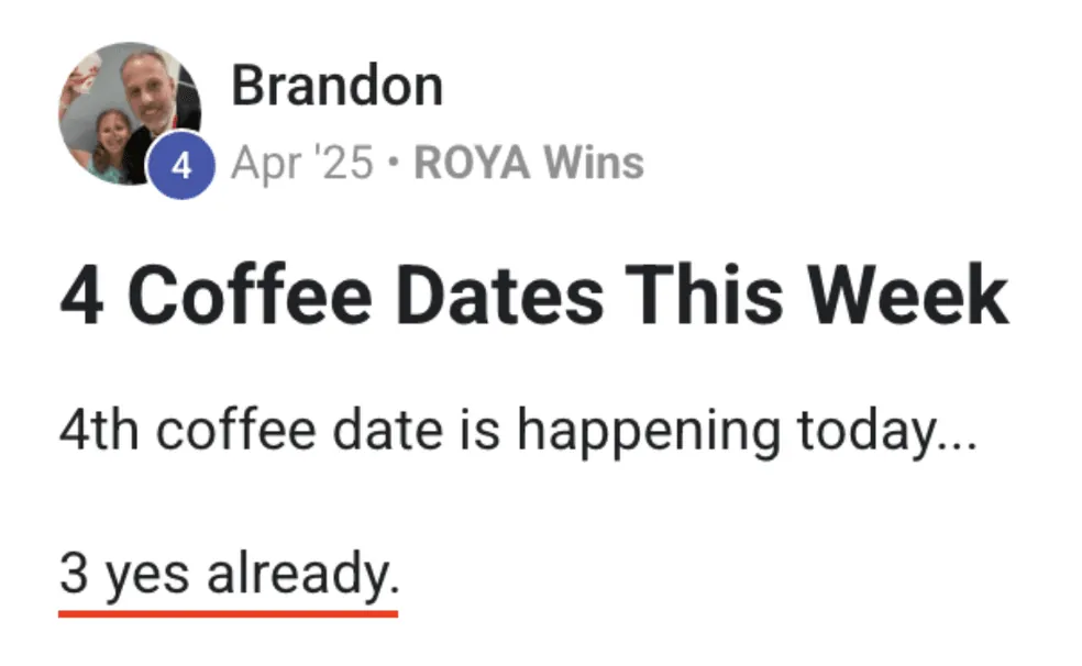 Member post: 4 Coffee Dates This Week