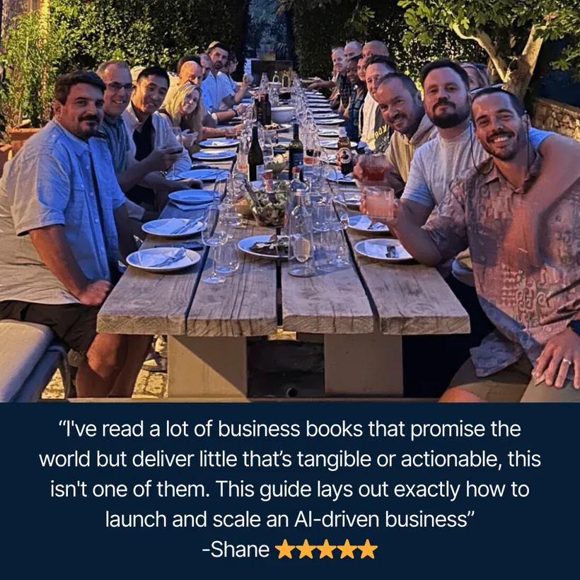 Instant AI Agency members at dinner
